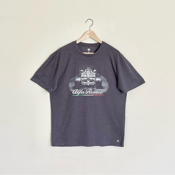 NEW Alfa Romeo Racing Car Graphic Gray T Shirt Adult size XL